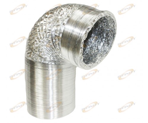 Aluminum Air Ducting 8" Inch x 25' Feet Air Ventilation Non-Insulated